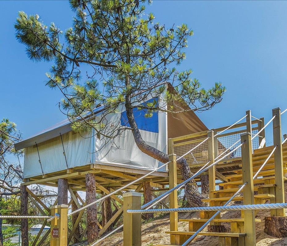 möbliertes zelt auf stelzen st hilaire de riez - Camping pomme de pin