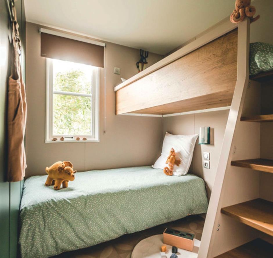 Cottage Terrasse und Spa 6 Personen 3 Schlafzimmer 1 Badezimmer - Camping pomme de pin