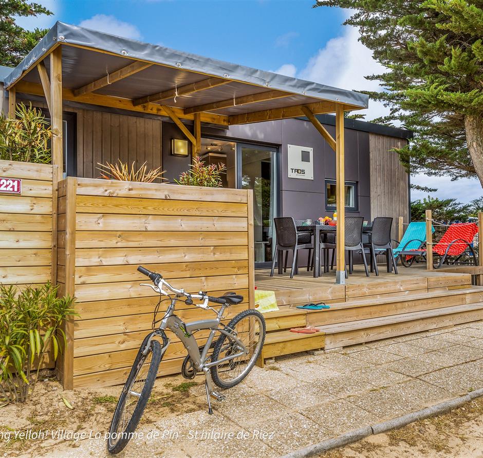 Ferienhaus für 4 Personen mit großer Terrasse - Camping pomme de pin