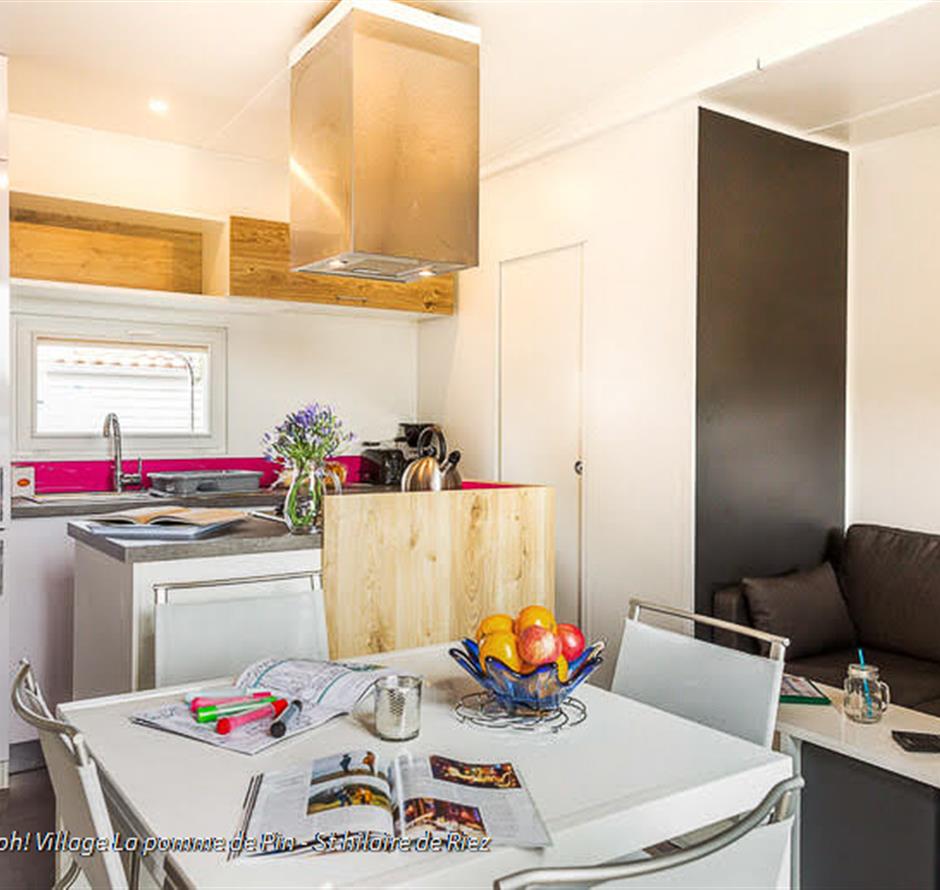 Ferienhaus mit 4 Blumen, 5-Sterne-Campingplatz in St. Hilaire de Riez - Camping pomme de pin