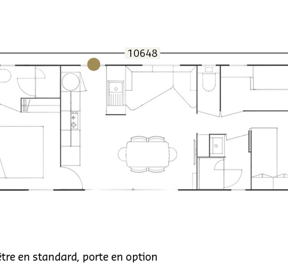 Ferienhaus für 6 Personen, 3 Schlafzimmer, 2 Badezimmer - Camping pomme de pin
